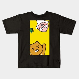 KakaoTalk Friends Apeach + Con & Ryan (카카오톡 라이언) Kids T-Shirt